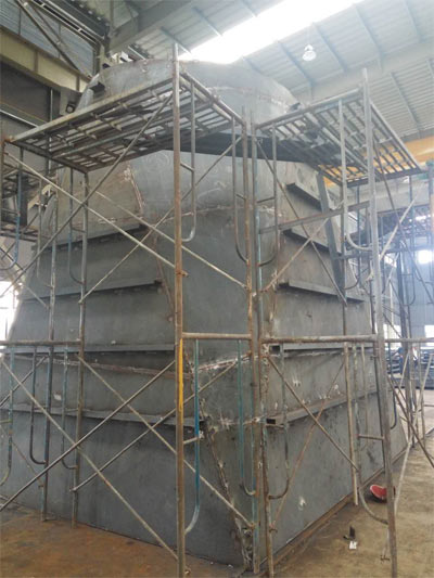 山东红桃国际钢结构公司承接电力行业烟风道加工