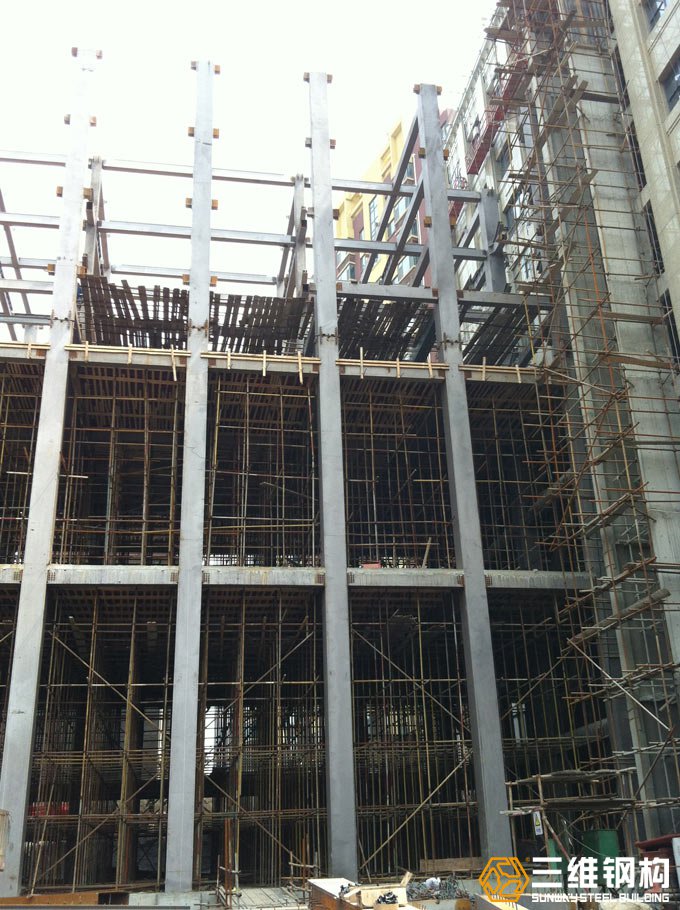 山东红桃国际钢结构公司建造的济南空军招待所钢结构改建工程效果图