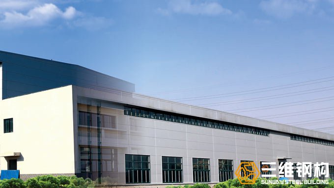 山东红桃国际钢结构公司建造的辰龙能源集团重钢结构工程厂房效果图2