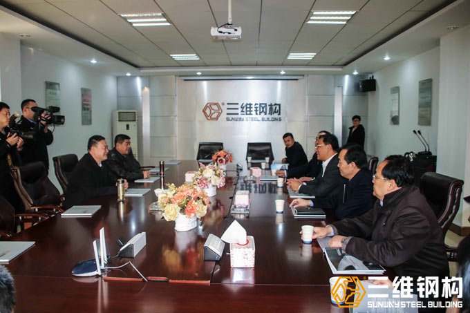 枣庄市局领导莅临红桃国际钢构检查指导工作3