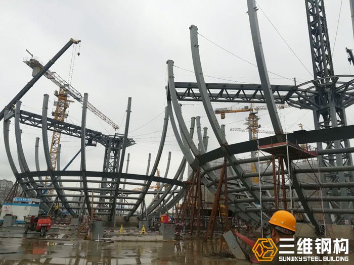 钢结构球幕施工图